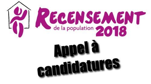 Recensement 2018 : Appel à candidatures