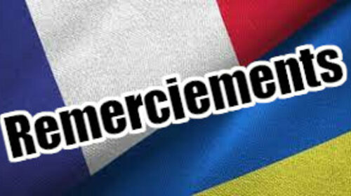 Solidarité envers l'Ukraine : remerciements !