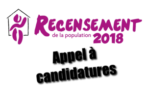 Recensement 2018 : Appel à candidatures