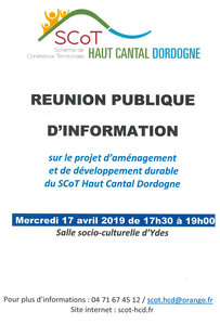 Réunion publique d'information SCoT du Haut Cantal