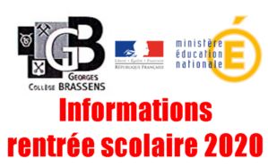 Collège Georges Brassens : modalités d'accueil rentrée 2020